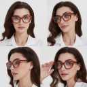 Readers for Women Men,Reading Glasses with Blue Light Blocking,Spring Hinges Eyeglasses for Reading (A05-3-pack Mix)