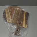 Hsei 2 Pcs Acacia Wood Cutting Board with Handle Wooden Charcuterie Board Large Paddle Carving Chopping Set Butter Serving Tray for Cheese Meat Fruit Pizza Bread Baking(Practical Handle) (16x12, 14x8.6 inch)