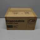 16 oz 100 Pack Coffee Cups with Lids and Sleeves, Straws, Hot Disposable To Go Travel Paper Cups Bulk for Office, Home Coffee Bar Accessories, Chocolate, Cocoa, Beverage (Black)