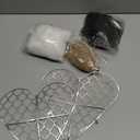 Handmade Alpaca Fiber Bird Nesting Heart, Birds Nests Material Holder, Winter Tree Shelter for Wild Bird, Hummingbird Houses Nest Boxes Gifts for Outside Garden Art Birdhouse