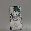 Compatible with Samsung Galaxy S21 Case for Women Girls, Green Leaves White Brown Floral, Slim Soft Clear Bumper Protective Phone Case Cover Designed for SamsungS21 6.2''(Leaves & Flowers)