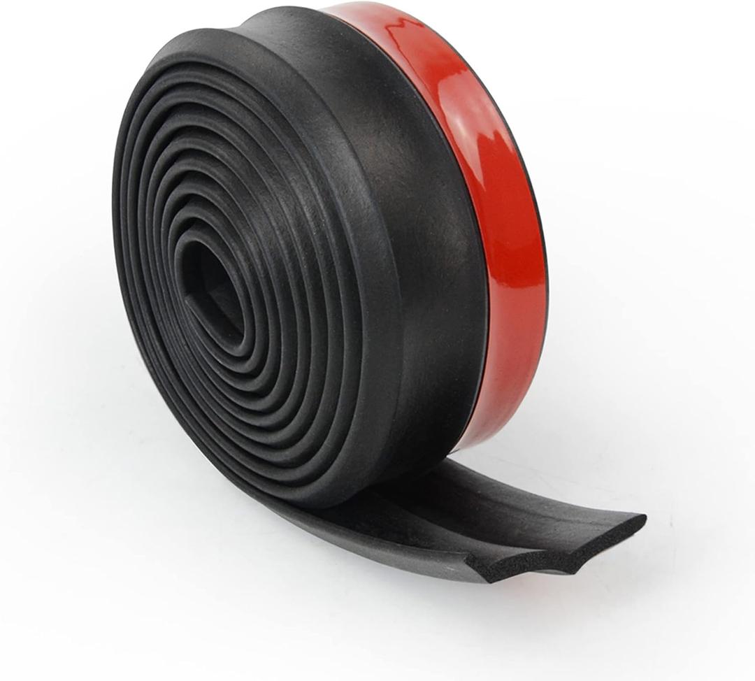 8.2FT Bumper Lip Stickers - 2.5M Car Front Bumper Lip Rubber Protectors - 60mm Width Strip