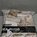 Area Rug 6x9 Washable Vintage - Soft Traditional Rugs for Living Room Large Non Slip Backing with Low Pile Farmhouse Oriental Retro Carpet for Bedroom Dining Room or Home Office - Tea Brown