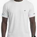 Cooling Bamboo Viscose Loose Fit Gym T-Shirts Lightweight Workout Moisture Wicking Running Crew Neck Tee White XL