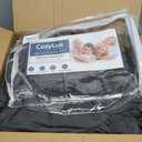 CozyLux Full Size Comforter Sets Dark Grey - 7 Pieces Bed in a Bag Full, Luxury Soft Bed Set for All Seasons, Bedding Set with Down Alternative Comforter, Sheets, Pillowcases & Shams
