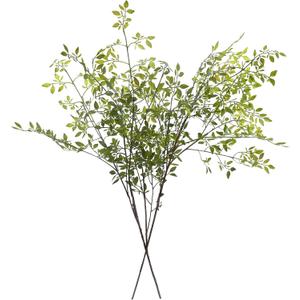 Melorca&Guilla Artificial Plants, 2PCS 43.3" Green Nandina Faux Branches for Vase, Artificial Plants for Shop Garden Office Home Décor