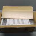 Giwil Slim Rolling Storage Cart 4 Tier Bathroom Organizer Mobile Shelving Unit Utility Cart with Wood Top and Handle for Kitchen Laundry Narrow Places, White