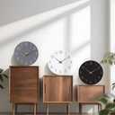 Mosewa Wall Clock 12 Inch Gray Silent Non Ticking Battery Operated Modern Simple Clock Decorative for Kitchen Home Bedroom Bathroom Office Living Room