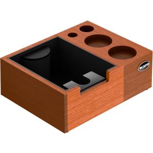IKAPE 51/53/54/58mm Espresso Knock Box, Sandywood Coffee Station, Tamper Tools, Distributor, Portafilter & Puck Screen Accessories, Natural Sandywood Station Base