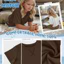 Oakgarden Girls Crop Tops Kids Short Sleeve Shirts Teen Girls Oversized Summer Cute Athletic Workout Basic Tees Size 5-14 Y