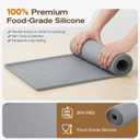 TRZZ Silicone Waterproof Under Sink Mat 34" x 22", Drip Tray and Cabinet Liner for Kitchen and Bathroom, Prevents Water Damage and Organizes Cabinets (Brown)