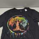 Colorful Tree Life is Really Good Tree Art Watercolor Circle T-Shirt, Medium