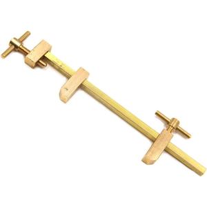 Chiloskit Solid Brass Miniature Bar Clamps Woodworking Clamps with Knurled Tightening Screws (240mm/9.5")