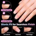 UNA GELLA Oval Gel Nail Tips Short 15 Sizes 300PCS, Pre-Etched Clear Acrylic Nail Tips Easy DIY Salon Oval Almond Press On Nails Snug Fit Full False Fake Tips Extensions Long-Lasting Hold