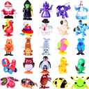 FUN LITTLE TOYS Wind Up Toys 25 PCs Assorted Animal Toys for Kid Party Favors, Pinata Filler Carniva Prizes Classroom Incentive Reward