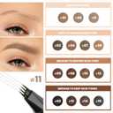 Eyebrow Pencil, 2Pcs Waterproof Microblading Eyebrow Pens, 4 Tip Precise Eye Brow Makeup Pen for Women to Effortlessly Create Hair Like Natural Brows, Non Dry Out and Last All Day (Taupe)