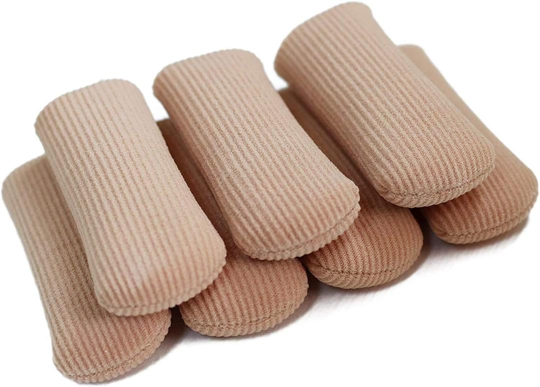 ERGOfoot 6 Pack Toe Caps Close Finger Toe Sleeve Tubes Toe Protectors Gel Rubbing Tube to Prevent Bunions, Hammertoes, Callus, Corn, Blisters(Diameter 2.5cm)