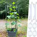 20Pcs Tomato Hooks with String, Tomato Support Hooks, Tomato Holder Hooks & Plant Support Clips with 33.3ft Twine to Prevent Tomatoes from Pinching or Falling Off