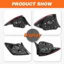 Outer Tail Light Assembly Right Side Compatible with 2013 2014 2015 Civic 4-Door Sedan Passenger Rear Lamp HO2805102 33500TR0A51