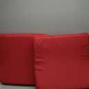 Patio Chair Cushions Waterproof Outdoor Seat Cushions for Patio Furniture Set of 2 with Ties, 22 x 22 Inch, Orange