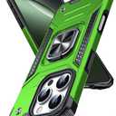 DASFOND Designed for 16 Pro Max Case with Stand, Enhanced 360° Rotatable Metal Ring Kickstand Military Grade Impact Resistant Shockproof Protective Phone Case Cover for iPhone 16 Pro Max, Green