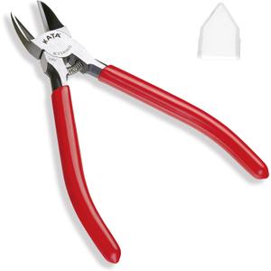 KATA Wire Cutters Plier for Crafting - Heavy Duty 6 Inch Side Cutter Plier Metal Cutting Tool - Safety Cap Sharp Flush Cut Model Snips For Jewelry, Floral, Artificial Flowers, Chicken Wire, Electrical (1pack)