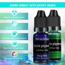 18 Colors Epoxy Resin Color Dye Colorant Liquid Epoxy Resin Pigment,10ml Each,Translucent