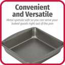 GoodCook Everyday Nonstick Steel Square Pan, 8", Gray