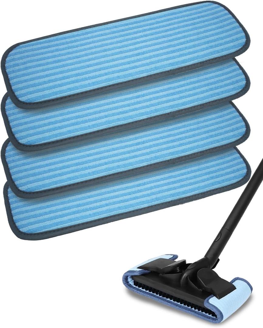 Steam Mop Replacement Pads Compatible with Wagner 915e Steam Cleaner for Home, Steam Cleaner Pads Compatilbe with TVD/STEAMBOT and Other Steamer Mop, Double-Sided Use Steam Pads (4 Pack) Blue