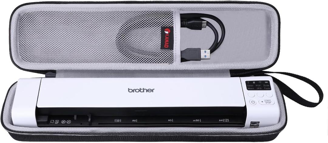 XANAD Hard Case for Brother DS-640 / DS-940DW/DS-740D / DS-720D/Doxie Go SE Duplex Compact Mobile Document Scanner(Light Gray)