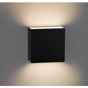Wall Light Up Down Outdoor LED Wall Mount Lamp Black Modern Sconce Lighting Lantern Fixture Aluminum Lights for Porch Front Door Garden Yard Patio Waterproof 6W 360Lm 3000K