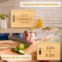 Grandma's Kitchen Bamboo Cutting Board Gifts, Unique Mothers Day or Christmas Gift for Grandma Grandmother Nan - Personalized Engraved Bamboo Cutting Board with Warm Words