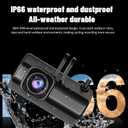 DM01 Motorcycle Dash Cam, 1080P HD Waterproof Camera, IP66 Weatherproof, 140° Wide Angle, Built-in WiFi, Loop Recording，Multiple Mount Accessories with 64GB SD Card Included