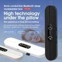 Under-Pillow Speaker for Sleeping - Mini Portable Wireless Bluetooth Bone Conduction, with White Noise & Timer | Supports TF Card, Suitable for Side Sleepers and Sleep Difficulties (Black)
