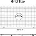 Sink Bottom Grid 29-1/2" X 15-9/16", Centered Drain with Corner Radius 3/8", Sink Protector for Single Bowl Kitchen Sinks