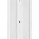 30 in. x 84 in. 1 Panel Shaker Hollow Core White Composite Bi-Fold Door with Sliding Barn Door Hardware Kit