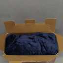 ESTINGO Heated Throw Blanket Electric Blanket, 50"x60" Heating Blanket with 5 Heating Levels & 4 Hours Auto Off, Reversible Flannel Sherpa Electric Throw Blanket with OverHeat Protection, Navy Blue