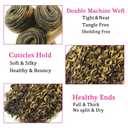 P1B/27 Ombre Two Tone Black Mixed With Honey Blonde 3 Bundles Human Hair Bundles Jerry Curly Human Hair Brazilian Virgin Human Hair Extensions Unprocessed Hair Bundles for Women 16 18 20 Inch 300g