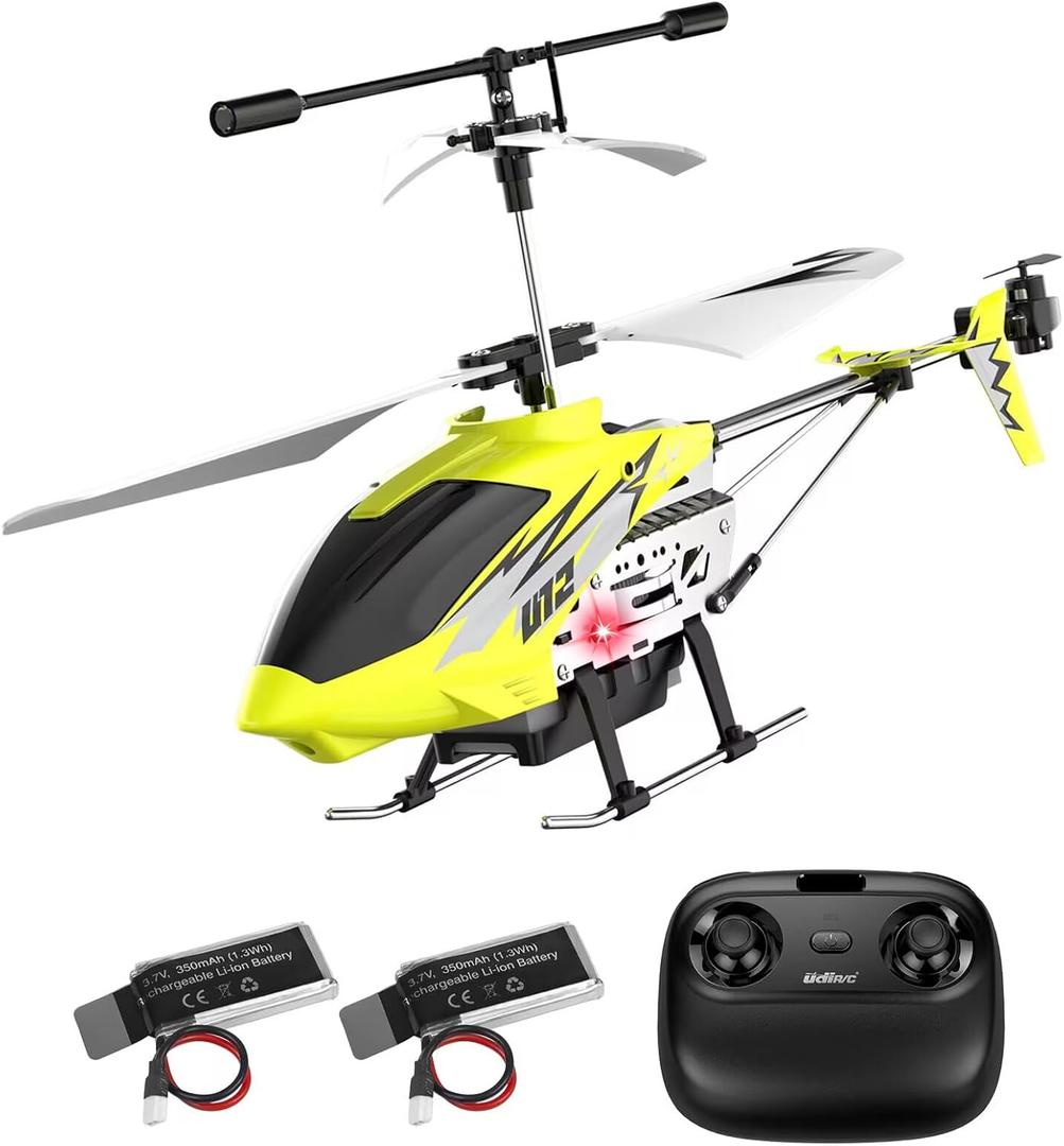 Cheerwing U12 Remote Control Helicopter with Altitude Hold, Mini RC Helicopter for Adults Kids, One Key take Off/Landing and 2 Batteries (Yellow)