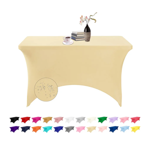 Spandex 4ft Waterproof Table Cover for Party,Wedding, Banquet, and Events (Champagne)