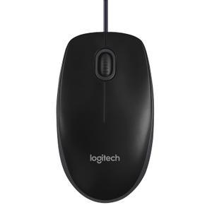 Logitech B100 Optical USB Mouse - Scroll Wheel - 3 Button - Symmetrical, Plug and Play Mouse Works with Chromebook, Windows, macOS and Linux 910-001439 