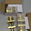 Haidms Gold Door Knobs Interior Privacy, Heavy Duty Square Brushed Gold Interior Door Knobs for Bedroom Bathroom, Brushed Brass Door Knobs (3 Pack)