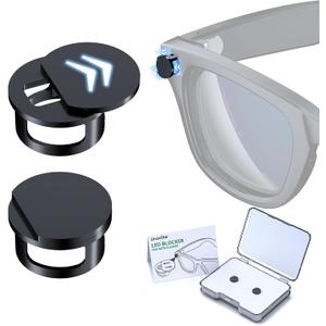 Led Light Cover for Meta Glasses Rayban, Light Blocking Stickers Compatible with Wayfarer, Skyler, Headliner(Gen 2&1) & Oakley Smart Glasses, Lightweight Privacy Flash Blockers- 2PCS Accessories