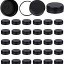 OLYCRAFT 50Pcs Plastic Bottle Caps 37.5mm Black Screw-On Lids Inner Diameter Bottle Jug Storage Lid Plastic Tamper Seal Lids Replacement Cap Twist Cap for Juice Bottles Dispenser Caps