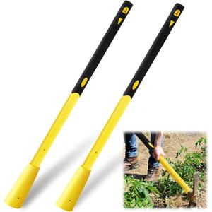 Bucherry 2 Pcs 36" Pickaxe Handle Replacement with Soft Grip, Heavy Duty Fiberglass Mattock Pick Axe Handle, for Gardening, Landscaping, Yard and Outdoors Work