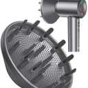 Tailulu HF03 Hair Dryer Magnetic Hair Diffuser Attachment - Professional Blow Dryer Diffuser for Curly Hair, Deep Bowl Design to Enhance Curls DefinitionCompatible Only With Tailulu HF03 Hair Dryer