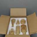 Amber Glass Bud Vases Set of 12, Gold Mini Flower Vase for Centerpieces, Small Vases in Bulk for Wedding Decorations, Vintage Vase for Table, Recepetion, Home Dcor