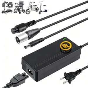 Carsty Wheelchair Charger & Mobility Scooter Charger | Universal 24V 2A Fast Charging | Safety-Certified 3-in-1 Solution (Hoverboard Compatible)