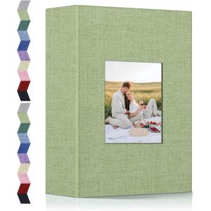 popotop Photo Album 4x6-200 Photos Photo Books with 200 Horizontal Pockets,Linen Cover Albums for Family Wedding Anniversary Baby Vacation Pictures