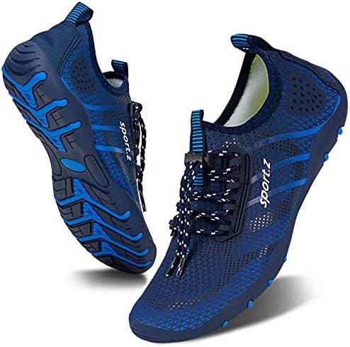 WateLves Water Shoes Mens Womens Barefoot Beach Swim Shoes Quick-Dry Aqua Socks Pool Shoes for Surf Yoga Water Aerobics, Size 43, Royal Blue